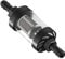 Yangers Motorrad-Inline-Kraftstofffilter, Universal-8mm Schraubengröße Fitting Schlauch 5/16 waschbar Benzin Diesel Heizölfilter Chrome Glas Edelstahl für Motorrad, Auto, Boot, Traktor