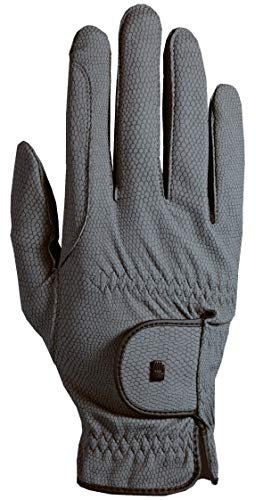 Roeckl, Chester, Reithandschuhe, Winter-Reithandschuhe, ROECK-Grip Winter, aus Kunstleder 42 grau