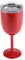 Edelstahl-Kelch mit Deckel, doppelwandig, vakuumisoliert, Cocktailglas, Weinbecher, ideal für Rotwein, Geschenk, 300 ml (Rot)