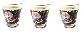 Cerve Packung von 3 Gläser Likörgläser 8 cl Nadia Made in Italy Linie Weihnachten Tisch Dekoration