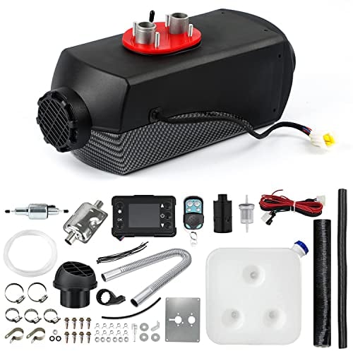 Triclicks 12V 5KW Air Diesel Heater Parking Heater Diesel Night Heater with Silencer LCD Switch Remote Control 10L Tank For Truck, Boat, Car Trailer, Motorhomes, Campervans (Style 2)