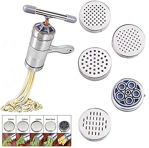 Frische Nudelmaschine - Stahl - Kurbel - 5 Größen - Spaghetti - Nudel - kleine Nudeln - Weihnachts- und Geburtstagsgeschenkidee