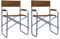 vidaXL 2X Regiestuhl Klappbar Campingstuhl Gartenstuhl Klappstuhl Faltstuhl Anglerstuhl Stuhl Stühle Gartenmöbel Angelstuhl Stahl Braun