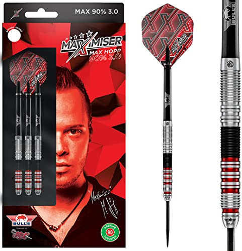 Bull's Steel Darts Bull´s Powered by Shot Darts Max HOPP 90% Max90 3.0 Gen 3 Steeltip Darts Steeldart (24 Gramm)