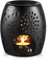 ecooe Aromalampe Teelichthalter Duftlampe aus Keramik Schwarz mit der Candle Löffel Aroma Diffuser