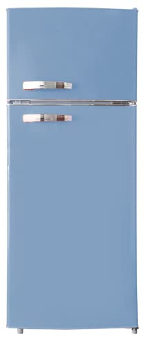 PKM Stand Kühl-Gefrierkombination GK210LB Hellblau/208L Volumen/mit 48L Gefrierfach 4****/140,60x54,50cm/ Leiser Betrieb 41dB/LED-Beleuchtung/sparsamer Energieverbrauch von nur 184kWh/Jahr