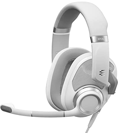 EPOS H6Pro Cuffie con Microfono Aperte - Cuffie Gaming - Archetto Leggero - Cuffie da Gaming Comode e Leggere - Per PC, Mac, PS4, PS5, Xbox Series X, Xbox One, Nintendo Switch (Ghost White)