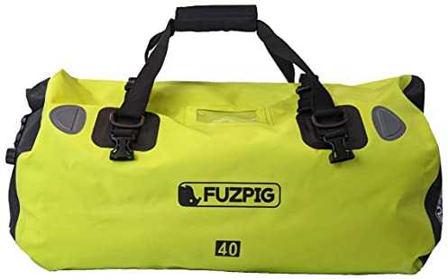Fuzpig Große Reisetasche mit Roll-Top, wasserdichte Reisetasche für den Außenbereich. Wasserdichte Seesack gebaut, um langlebig zu sein., gelb, L, Modern