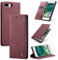 SLWYF Handyhülle für iPhone 6 Plus/iPhone 7/8 Plus Hülle, PU Leder Flip Tasche Klappbar Magnet Wallet Lederhülle, Silikon Bumper Klapphülle Case mit Kartenfäch für iPhone 6 Plus/iPhone 7/8 Plus, Rot