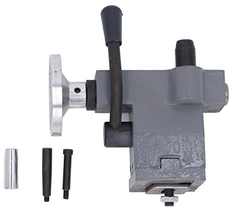 FOUF Mini Metal Lathe Machine, Mutiple Use Lathe Tailstock Replacement High Accuracy Lathe Rear Center Tailstock Mini Lathe Tailstock Rear Center Mount Tailstock Accessories with Handle and Screw