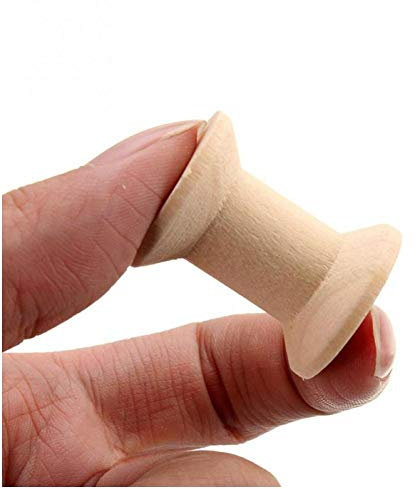 Stakee 10pcs Vintage Holz Leere Fadenspulen Zylindernadelhandbuch Handwerksspannungen Rollen Organizer Für Bandnähenwerkzeuge