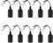 LbsAMP 10 Pièces Douille de Lampe E27 Support D'ampoule 4A 250V Douille de Rénovation de Chantier avec Câble Douille de Lampe Suspension pour Ampoules à Lncandescence et LED (Max. 60W) - Noir