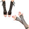 1-Paar schwarze Spitzenhandschuhe, 1-Paar Fischernetz Halbfingerhandschuhe, Vintage-Abendkleid Handschuhe, Rollenspiel Bekleidungszubehör, passend für Oper, Tanz, Hochzeit, Partei