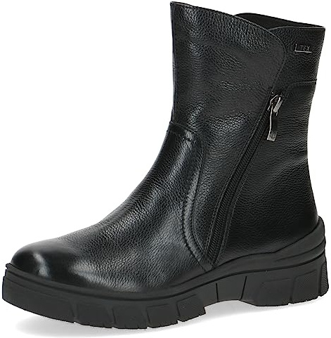 CAPRICE women's leather winter boots flat water-repellent