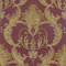 Traditional Damask Red Gold Wallpaper - Textured Floral Glitter Feature Glamour Vinyl