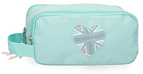 Pepe Jeans Nerea Dreifach Federmäppchen Blau 22x10x9 cm Polyester