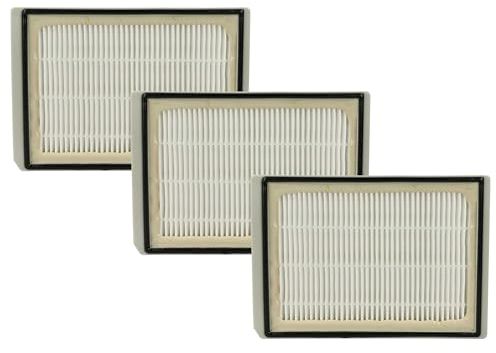 vhbw 3x Filtro compatible con Kärcher VC 5200, VC 5300, SV 1902, SV 7, SV 1905, SV 7 (white) aspiradora - Filtro HEPA antialérgico