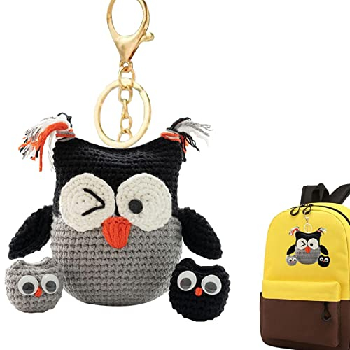 Anfänger-Kit häkeln - Kleine Eule Handhäkeln Anfänger Kit,Süßes Häkelpaket für komplette Anfänger und Experten, Häkel-Strickpaket mit Schritt-für-Schritt-