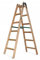 Wooden Double Step Ladder Stepladder Wooden Ladder Painter Ladder 6 Rungs