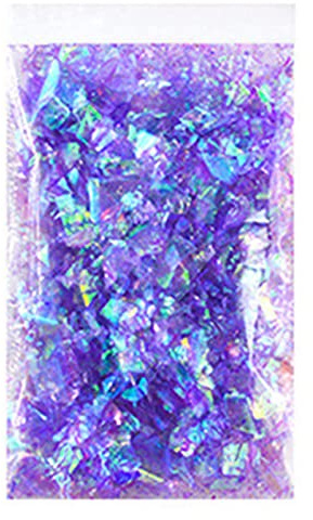 Aoguaro Schillernde Glitzer-Paillettenflocken zum Selbermachen, Glitzer-Zubehör, reflektierende Zellophan-Fragmente, für Nagelkunst, Wandabdeckungen, Harzhandwerk, Epoxidharz, Farbe usw. Dekor
