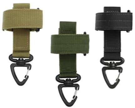 CuiCanfla 3-teiliges Handschuhhalter-Gürtel, Schlüsselanhänger mit Gürtelschlaufe, Halterung für Handschuhe, Nylon, verstellbarer Gürtel mit Klettverschluss