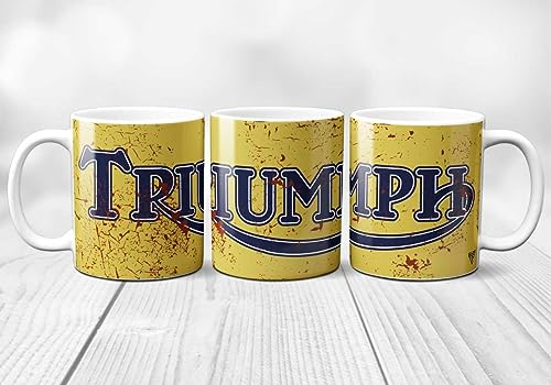 Super FABRICA Taza con el logotipo Triumph, Vintage, original y resistente