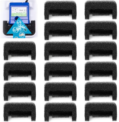 17Pcs Cat Fountain Filters Pet Fountain Replacement Foam Filters, Activated Carbon Cat Water Fountain Filter Compatible for Pet Drinking Water Dispenser (17)