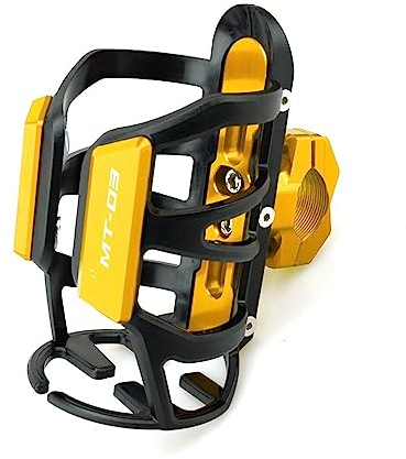 Soporte Botella para Y&amaha MT03 MT-03 FZ03 2015-2018 2019 2020 2021 2022 2023 Accesorios Motocicleta Botella De Agua Termo Soporte Extraíble (Color : YEIIOW)