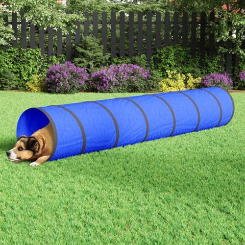 heybb Hundetunnel Blau Ø 50x300 cm Polyester Cat Tunnel for Indoor Cats Kriechtunnel