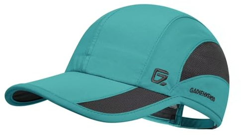 GADIEMKENSD Quick Dry Sports Hat UPF50+ Lightweight Breathable Soft Outdoor Running Cap Women Baseball Caps (Turquoise, L)