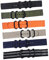 Holibanna Cinturini in Nylon da Mm per Smartwatch (nero 2-)
