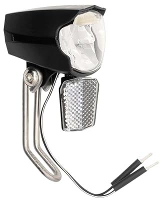 P4B | LED Scheinwerfer für E-Bike - 30 Lux | Aus Kunststoff | 6-48 V Betriebsspannung | Mit NIRO-Halter | Mit Überspannungsschutz | StVZO zugelassen