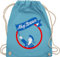 Turnbeutel Rucksack - Karneval & Fasching - Taschen - Ahoj Brause Kostüm Ahoj-Brause Verkleidung - Unisize - Hellblau - karnevalstaschen fasching- stoff wurftasche carnevale beutel