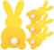 Kichvoe 4 StüCk Gelbe Osterhasen Besteckhalter, Niedliche Bestecktaschen Filz Ostern, Wiederverwendbare Besteckbeutel FüR Ostern Picknick Reisen, Hasen Utensilienbeutel für Gabeln und Messer