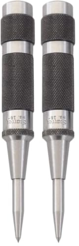 Starrett 18C Automatic Centre Punch Heavy-Duty With Adjustable Stroke, 5-1/4 Length, 11/16 Diameter (Pack of 2)