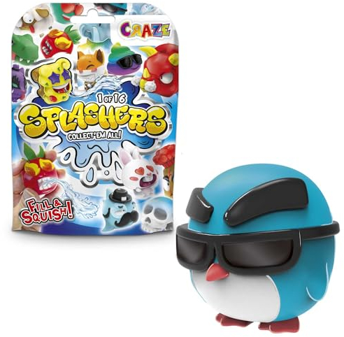 Craze SPLASHERS Wasserspritztiere für Kinder , Badetiere 16 Verschiedene Spritztiere zu Sammeln - 1 Stück Badewannenspielzeug