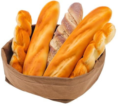 Meiwlong Lot de 5 faux pains réalistes pour décoration de maison, cuisine, boulangerie, restaurant