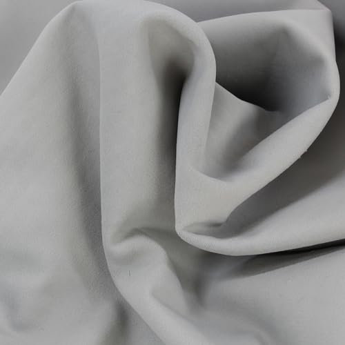 Stoff Meterware Thermo Black Out Isolierend Vorhangstoff - 1 Meter, Wärme, Kälte, Türvorhang, Blickdicht, Sonnenschutz, Schlafzimmer, Deko (Hellgrau)