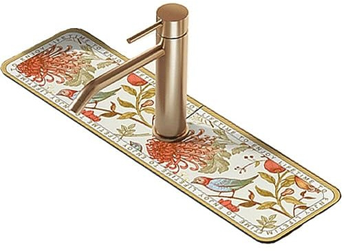 Keuyeo Faucet Drain Pad Sink Faucet Absorbing Mat,classic Sink Table Mat Toilet Diatom Mud Absorbent Pad Non-slip Anti- Mat