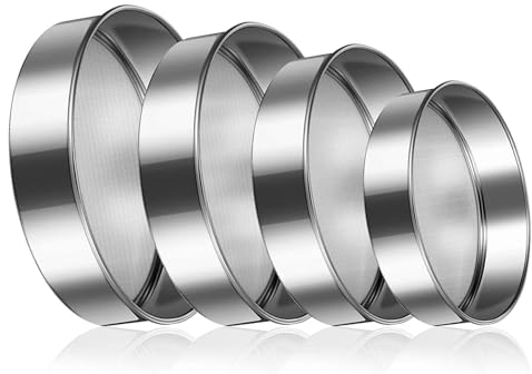 Colino a rete, 1 pezzo, 10-35 cm, rotondo, in acciaio inox 304, setaccio ad alta precisione con micron, per farina da cucina, colino per polvere, colino per alimenti (150 maglie con foro da 0,1 mm, 30