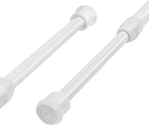 2 aste bastoni per tende a vetro, 40-70 cm asta tenda a pressione, aste per tende senza forare, bacchette tende, bastoni per tende a pressione, bastone tenda estensibile
