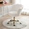 Ya-Home Faux Fur Home Office Chair Swivel Desk Chair with Adjustable Height for Home Office/Bedroom, White