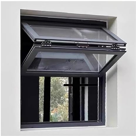 PFCDZDU Ventana De Concesión Plegable, Ventana Servicio Ventilación Empotrada, Ventana De Reemplazo De Soporte Deslizante Vertical para Cafés Tiendas Sala De Estar(90x90cm)
