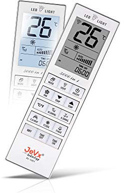 JEVX Telecomando universale per aria condizionata 5000 in 1, telecomando universale per Mitsubishi, Jujitsu, LG, Carrier, Daewoo, Panasonic, Samsung, Toshiba, Daikin, Haier, condizionatori d'aria