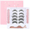 MOTIBACK 5Pair Eyelash Extension Kit,Reusable Magnetic Eyelashes,Natural 3D Curly False Lashes with Eyeliner Pencil, Easy Apply