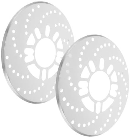 Garneck 2 Pezzi Pezzo decorativo per disco freno copertura della piastra del freno dell'auto copertura piastra freno in lega di alluminio copertura del freno dell'auto modificata Argento