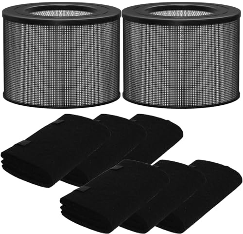 Defender 4000 Replacement Filter for Filter Queen Defender 4000 7500 360 Air Purifier, 4 IN 1, 2 Pack H13 True HEPA and 4 Pack Activated Carbon Pre-Filter