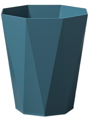 Corbeille à papier Design Moderne, Poubelle Bureau 7litres, Poubelle Chambre, seau de rangement, Grande Capacité, Style ménage intérieur, Anti Odeurs, pour bureau, chambre, salle de bain (Bleu foncé)