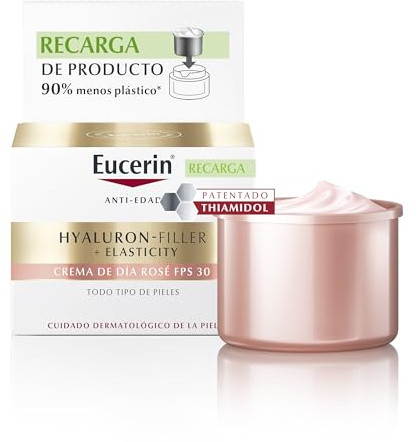 Eucerin Refill Rosé Hyaluronic Filler Elasticity Anti-Wrinkle Face Cream with Hyaluronic Acid for Normal and Combination Skin 50 ml