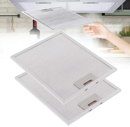 Paquete De 2 Filtros De Aluminio De Malla Metálica, 280 X 350 X 9 Mm, Filtración De Grasa Aluminizada De 5 Capas, Para CampanaExtractora, Repuesto Rejilla CampanaExtractora Cocina